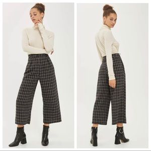 Topshop high waist wide leg crop pants 2 (ч6)